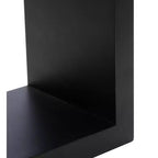 Lot de 3 étagères murales flottantes Cubbi noires : Bois composite, gain de place, différentes tailles