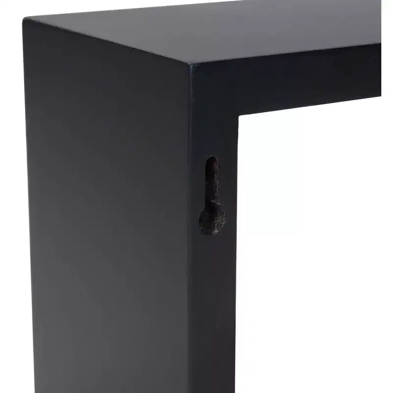 Lot de 3 étagères murales flottantes Cubbi noires : Bois composite, gain de place, différentes tailles