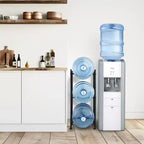 VEVOR Support de Bouteille d'Eau à 3 Niveaux, Support de Bouteille d'Eau de 19 Litres, Support de Bouteille d'Eau à Rangée Unique pour 3 Bouteilles, Support de Bouteille d'Eau Robuste