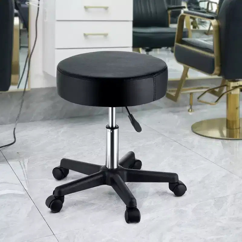 Tabouret roulant VEVOR avec roues, capacité de poids de 180 kg, hauteur réglable avec coussin d'assise ultra-épais, tabouret pivotant, noir