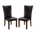 Simple Relax Set of 2 Leatherette Upholstered Side Chairs