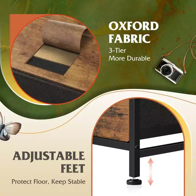 Commode GALAXHERO à 9 tiroirs en tissu pour chambre, couloir, placard avec bacs en tissu, cadre en acier, dessus en bois, poignée facile à tirer