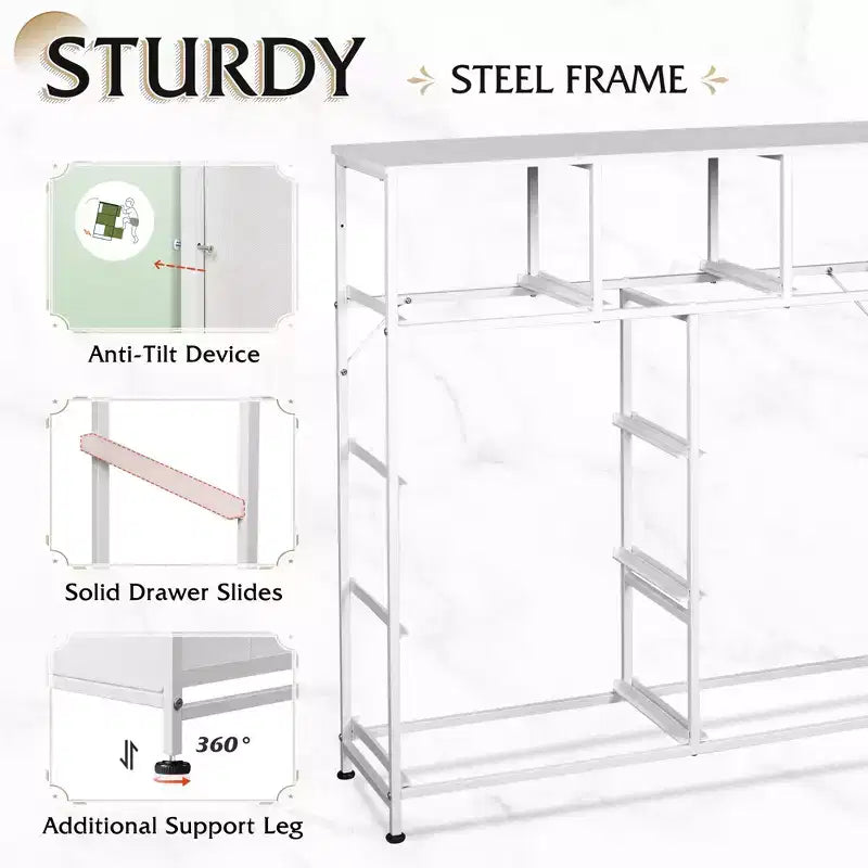 Commode GALAXHERO à 9 tiroirs en tissu pour chambre, couloir, placard avec bacs en tissu, cadre en acier, dessus en bois, poignée facile à tirer