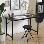 Tabouret pliant portable Basicwise de 45,7 cm avec poignée, chaise compacte avec pieds antidérapants et pieds en métal pour une utilisation intérieure et extérieure