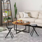Tabouret pliant portable Basicwise de 45,7 cm avec poignée, chaise compacte avec pieds antidérapants et pieds en métal pour une utilisation intérieure et extérieure