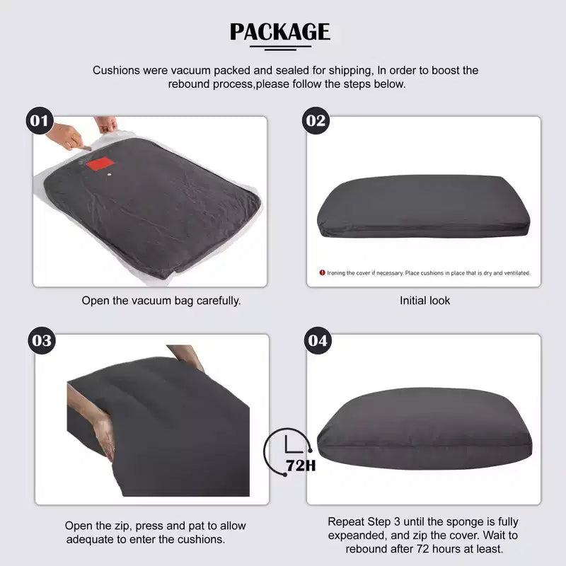 Canapé d'angle en tissu effet lin 93,7 - Pouf convertible et solution d'assise ergonomique pour salon