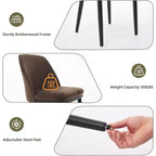 Chaises de salle à manger capitonnées, chaises de cuisine modernes avec coussins épais