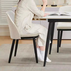 Chaises de salle à manger capitonnées, chaises de cuisine modernes avec coussins épais