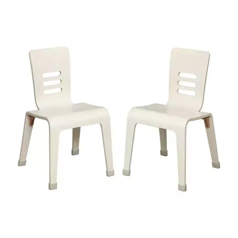 ECR4Kids Chaise empilable en bois courbé, hauteur d'assise 40,64 cm, meuble Montessori, lot de 2