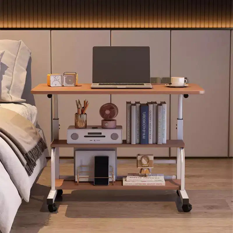 31.5 Table Ajustable Étudiant Ordinateur Meuble Portable Petits Espaces Canapé Chambre Chevet Bureau Apprendre Jouer Jeu Bureau Sur Roues Mobile