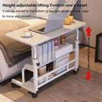 31.5 Table Ajustable Étudiant Ordinateur Meuble Portable Petits Espaces Canapé Chambre Chevet Bureau Apprendre Jouer Jeu Bureau Sur Roues Mobile