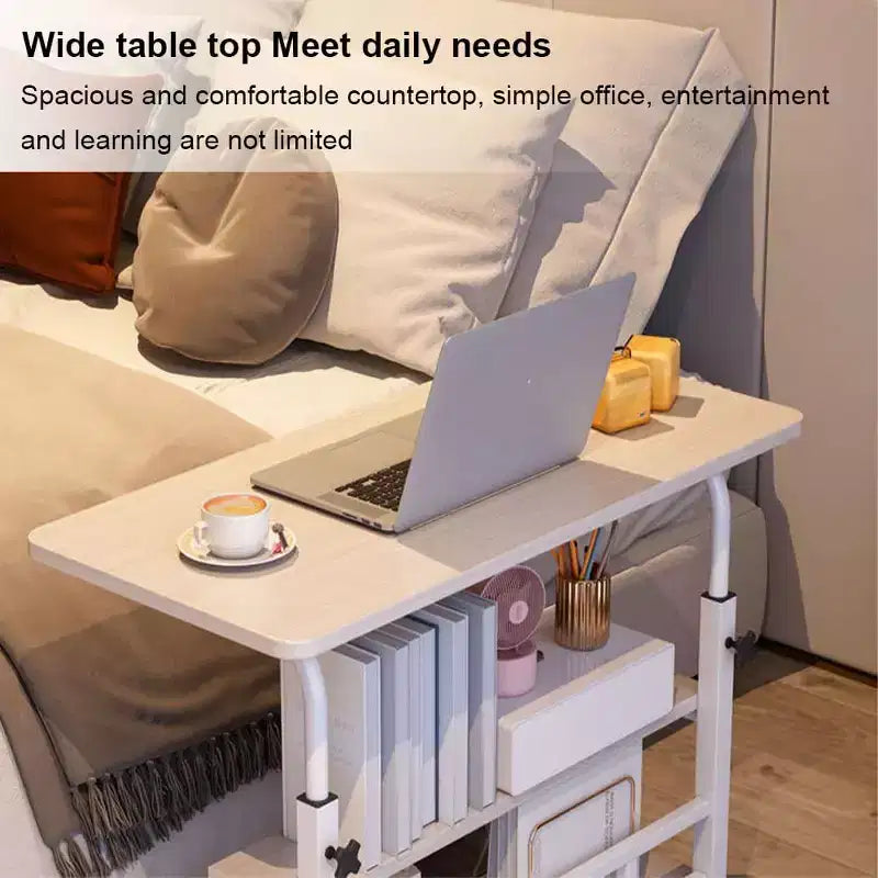 31.5 Table Ajustable Étudiant Ordinateur Meuble Portable Petits Espaces Canapé Chambre Chevet Bureau Apprendre Jouer Jeu Bureau Sur Roues Mobile