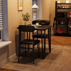 Table et chaises de cuisine pour 2 personnes, ensemble de table à manger petite et carrée avec 2 chaises rembourrées