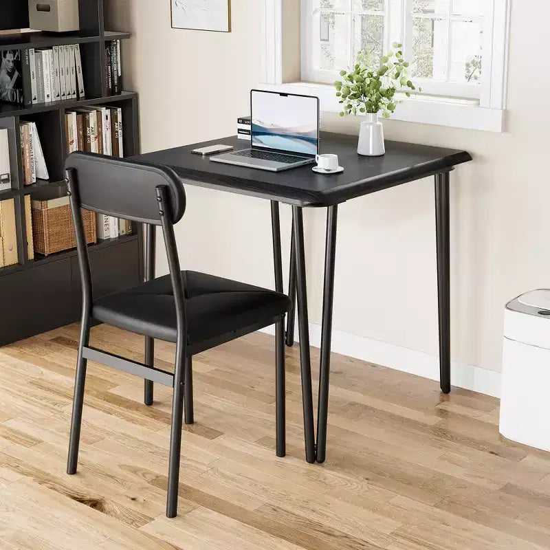 Table et chaises de cuisine pour 2 personnes, ensemble de table à manger petite et carrée avec 2 chaises rembourrées
