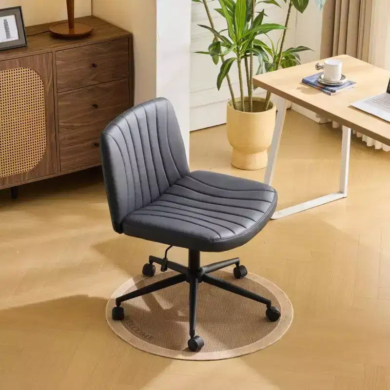 Karl Home | Chaise de bureau pivotante en cuir vert avocat à griffe de chat, réglable en hauteur