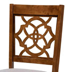 Ensemble de salle à manger 5 pièces Baxton Studio Sadie moderne en bois gris et noyer marron
