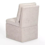 Chaises de salle à manger sans accoudoirs WestinTrends Soho Modern en chenille rembourrée avec roulettes (lot de 2), Taupe
