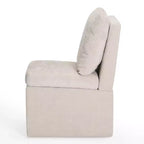 Chaises de salle à manger sans accoudoirs WestinTrends Soho Modern en chenille rembourrée avec roulettes (lot de 2), Taupe