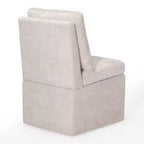 Chaises de salle à manger sans accoudoirs WestinTrends Soho Modern en chenille rembourrée avec roulettes (lot de 2), Taupe