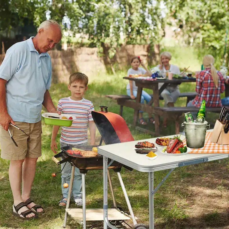 Table de camping pliante d'extérieur rectangulaire Karl Home de 1,8 m