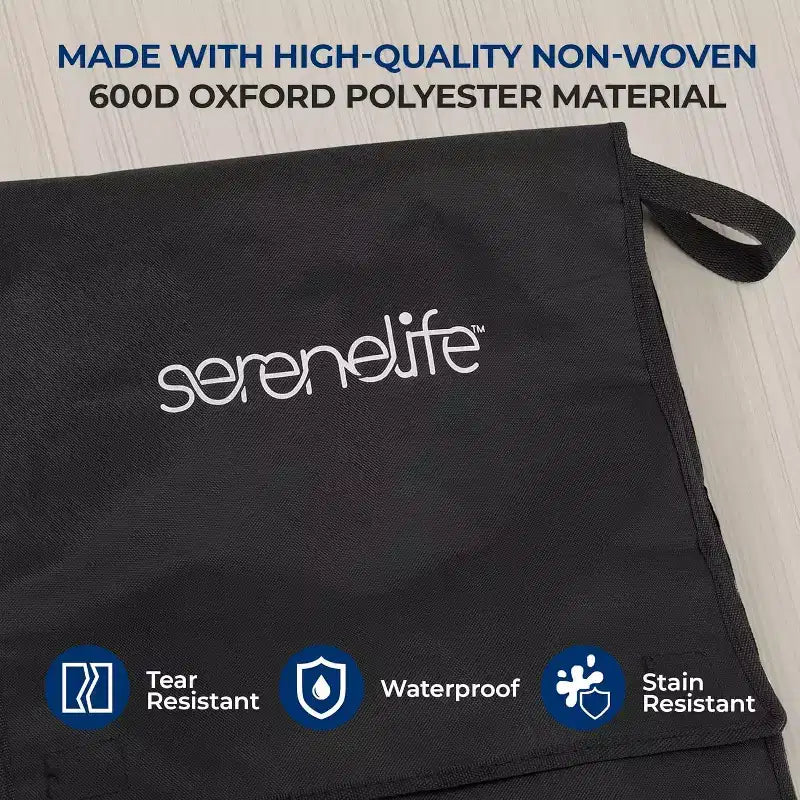 SereneLife Doublure de chariot en tissu Oxford 600D imperméable et résistant aux déchirures pour petits chariots de courses pliablesAmovible, antidérapante et lavable