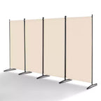 VEVOR Room Divider, 4 Panel Room Divider, Folding Privacy Screen and Portable Partition Divider for Room Separation, Beige