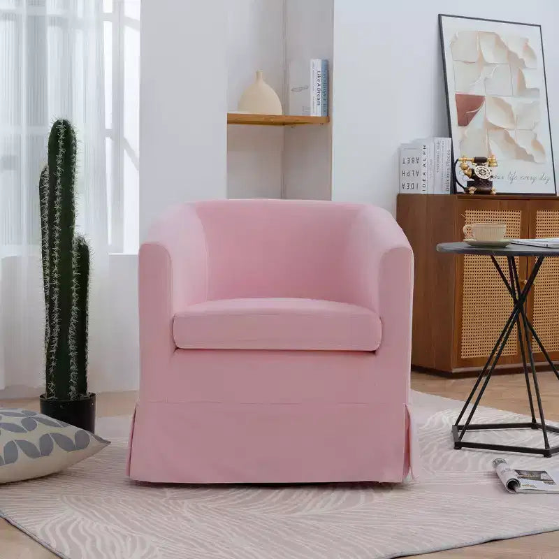 Fauteuil pivotant moderne Okak 27.36 avec accoudoirs, base épaisse, fauteuil confortable pour salon et chambre