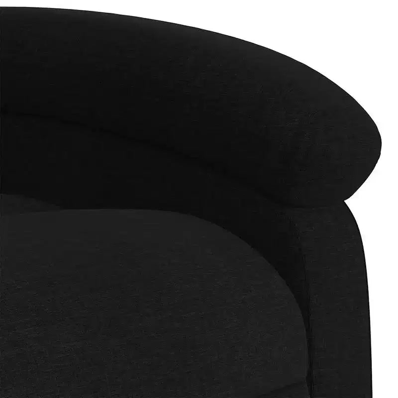 vidaXL Fauteuil inclinable de massage électrique - Fauteuil releveur en tissu noir avec vibration, repose-pieds/dossier réglables