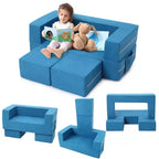 Canapé de jeu pour enfants, canapé modulaire 3 pièces pour salle de jeux et chambre à coucher, canapé de jeu convertible en mousse pour enfants avec housse amovible
