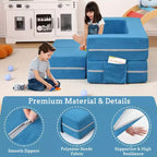 Canapé de jeu pour enfants, canapé modulaire 3 pièces pour salle de jeux et chambre à coucher, canapé de jeu convertible en mousse pour enfants avec housse amovible