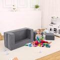 Canapé de jeu pour enfants, canapé modulaire 3 pièces pour salle de jeux et chambre à coucher, canapé de jeu convertible en mousse pour enfants avec housse amovible