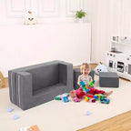 Canapé de jeu pour enfants, canapé modulaire 3 pièces pour salle de jeux et chambre à coucher, canapé de jeu convertible en mousse pour enfants avec housse amovible