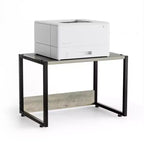 VINGLI Support d'imprimante modulable avec rangement, étagère de bureau sous le bureau pour télécopieur photocopieur scanner (Gris rustique)
