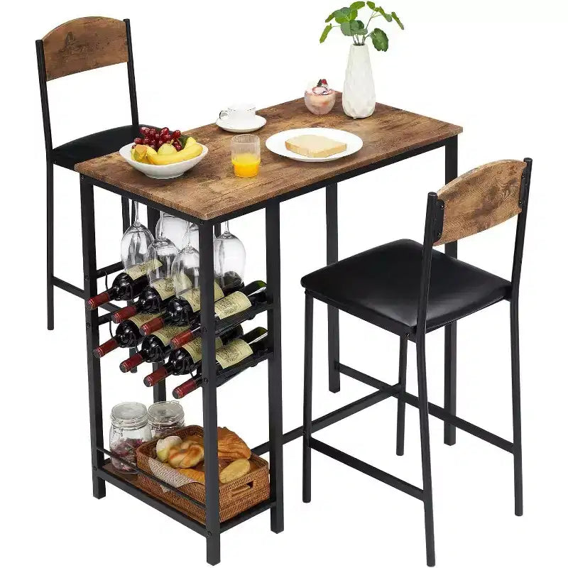 Lot de tabourets de bar, tabourets de bar rembourrés avec pieds en métal, repose-pieds et dossier, assise en PU, chaises hauteur cuisine