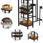 Lot de tabourets de bar, tabourets de bar rembourrés avec pieds en métal, repose-pieds et dossier, assise en PU, chaises hauteur cuisine