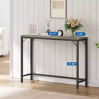 Console avec plateau en MDF et cadre en métal - Style minimaliste, table d'appoint de canapé, table d'entrée