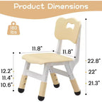 Acekool Chaise Enfant Réglable en Hauteur sur 3 Niveaux, Lot de 2, pour 2 à 6 Ans avec Pieds Antidérapants et Dossier Ergonomique