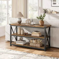 47 Inch Rustic Entryway Table, Farmhouse Hallway Table, Console Tables for Entryway, 3 Tier Sofa Tables for Living Room, Industrial Entry Table
