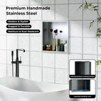 Niche de douche en acier inoxydable, organiseur mural de salle de bain encastré 304 pour douche