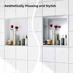 Niche de douche en acier inoxydable, organiseur mural de salle de bain encastré 304 pour douche