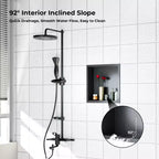 Niche de douche en acier inoxydable, organiseur mural de salle de bain encastré 304 pour douche