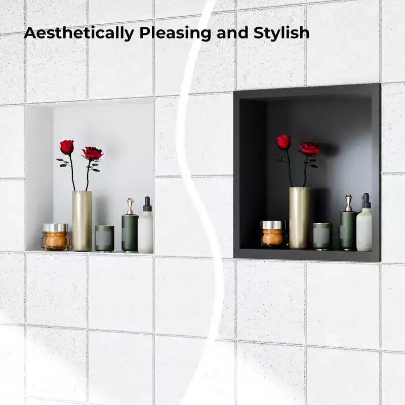 Niche de douche en acier inoxydable, organiseur mural de salle de bain encastré 304 pour douche