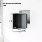 Niche de douche en acier inoxydable, organiseur mural de salle de bain encastré 304 pour douche