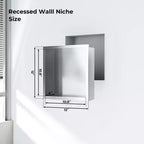 Niche de douche en acier inoxydable, organiseur mural de salle de bain encastré 304 pour douche