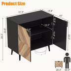Meuble de Rangement en Bois, Buffet Autonome avec Rangement, Meubles d'Appoint pour Salon, Salle à Manger,