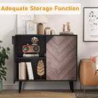 Meuble de Rangement en Bois, Buffet Autonome avec Rangement, Meubles d'Appoint pour Salon, Salle à Manger,