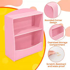 Organisateur de rangement, bibliothèque enfant en bois à 2 niveaux, étagère multi-casier, armoire de rangement pour chambre d'enfant, maternelle, école