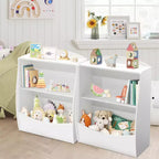 Organisateur de rangement, bibliothèque enfant en bois à 2 niveaux, étagère multi-casier, armoire de rangement pour chambre d'enfant, maternelle, école