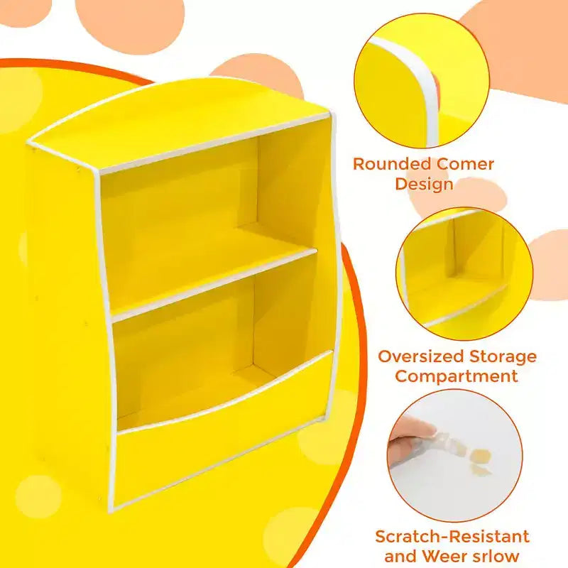 Organisateur de rangement, bibliothèque enfant en bois à 2 niveaux, étagère multi-casier, armoire de rangement pour chambre d'enfant, maternelle, école