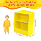 Organisateur de rangement, bibliothèque enfant en bois à 2 niveaux, étagère multi-casier, armoire de rangement pour chambre d'enfant, maternelle, école